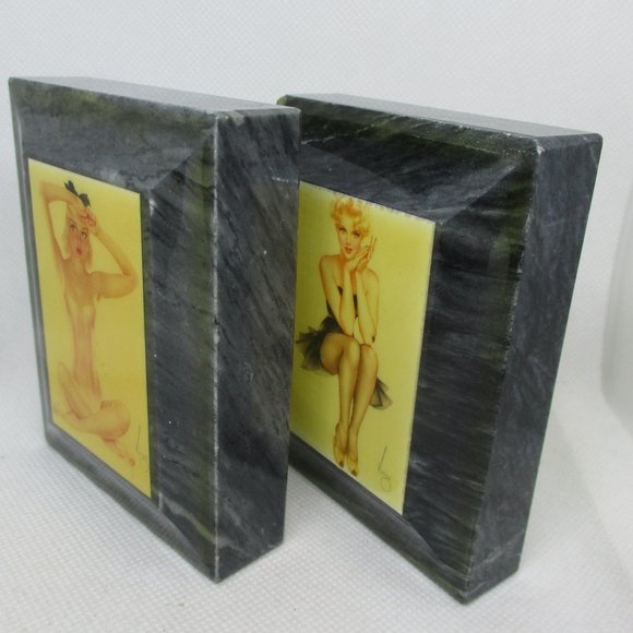 VARGA NOV. 1943 & DEC.1944 Marble Paperweight The Heirloom Tradition - Picture 7 of 11